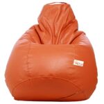 Sattva Classic Teardrop Shape Bean Bag Cover (Without Beans) Xxl Size – Orange
