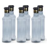 Hw Kitchen Plastic Water Bottle I Water Bottle 1 Ltr | Ideal For Kitchen Home Office Travel Small Fridge For Room Gym| Unbreakable & Leak Proof I Bpa Free | Set Of 6 Water Bottles, Blue
