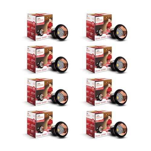 Murphy 3 Watts Rose Gold Button Led Cool White Round Led Spot Light, Pack Of 10