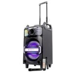 Zebronics Octane Trolley Party Dj Speaker, 48 Watts, Supports Dual Bluetooth, Dual Usb, Msd, Aux, Karaoke Function, Two Wireless Mic, Dj Mixer Control, 5 Band Equalizer