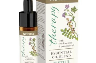 Navratna Therapy Zestful Refresh Essential Oil Blend | With Frankincense Oil & Geranium Oil | Rejuvenating Oil For Energizing The Mind | Refreshes The Mind & Promotes Focus | Mood Uplifting Aromatherapy Oil, 15 Ml