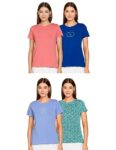 Amazon Brand – Symbol Women’S Regular Fit T-Shirt (Sym-Aw22Wte-006_Multicolor 19 L)