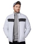 Amazon Brand – Symbol Men’S Polyester Quilted Standard Length Bomber Jacket (Previously House & Shields) White Large