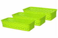 Wonder Homeware Prime Alexa 9 Multipurpose Tokri For Drawer Dividers/Storage Tokri, Set Of 3 Pcs, Black Color