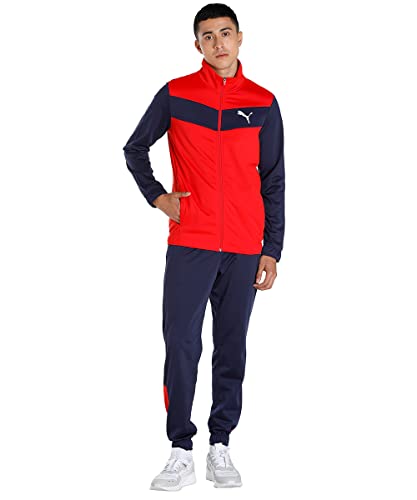 Puma Mens Cr Tracksuit Ii, Red-Peacoat, S (60600101)