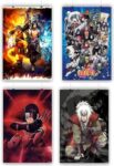 Atevon Naruto Anime Poster Combo – Set Of 4 Unframed Wall Art Prints (9X12 Inch) – Multicolor Matte Finish Decorative Manga Posters For Bedroom, Study Room, Office Or Anime Wall Decor