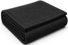Bsb Home Premium Acrylic-Wool Single Bed Blanket – Ultra Warm Winter Blanket For Home & Travel | Soft, Heavyweight, Durable & Fade Resistant (Black, 150 X 220 Cm, Weight – 1 Kg)