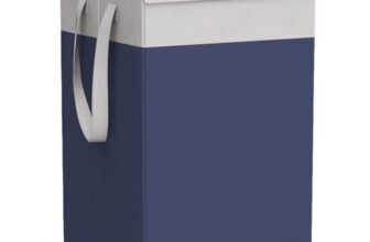 Homfil® 75L Laundry Basket For Clothes, Non Woven Laundry Bin/Bags, Freestanding Storage Organizer For Clothes Storage Organizer For Bedroom, Blue