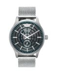 Police Quartz Multifunction Grey Dial Stainless Steel Strap Watch For Men-Plpewjg0005205W