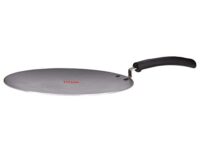 Tosaa Aluminium Non-Stick Concave Tawa, Black, 25Cm
