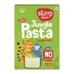 Slurrp Farm No Maida Jungle Pasta | Made With 100% Durum Wheat/Semolina/Suji | 100% Vegetarian & Cooks In 8 Minutes | Made In Fun Animal Shapes Like Monkey, Giraffe, Elephant, Tiger And Rhino