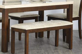 Home Centre Harmony Sia Fabric Dining Bench – Grey