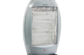 Rr Signature Glarex Halogen Room Heater 1200 Watt | 3 Rod, 3 Heat Setting (400W/800W/1200W) | 180 Degree Oscillation | Metal Grill For Safety | Silent Operation | 2 Year Warranty