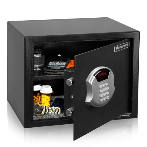 Honeywell Safes – 5105 Low Profile Steel Security Safe With Hotel-Style Electronic Digital Lock For Home & Offices (1.14-Cubic Feet, Black)