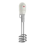 Havells Zeta 1500 Watt Immersion Heater | Isi Mark Heavy Duty 3 Pin Moulded Plug, Touch Protection Cover | Waterproof, Heating Indicator, Nickel Plating, Warranty: 2 Year Comprehensive |(Grey) Plastic