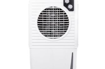 Hindware Smart Appliances | Cruzo 25L Personal Air Cooler In Summer With Exclusive Insect And Dust Free Filter Technology | Ice Chamber & Honeycomb Pad | Inverter Compatible (Black & White)