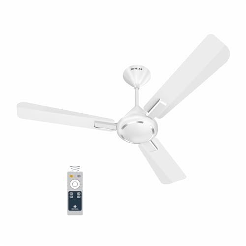 Havells 1200Mm Ambrose Es Ceiling Fan|Premium Finish, Deco. Fan, Elegant Looks, High Air Delivery, Energy Saving, 100% Pure Copper Motor|2 Year Warranty By Brand | (Pack Of 1, Pearl White Wood) 1 Star