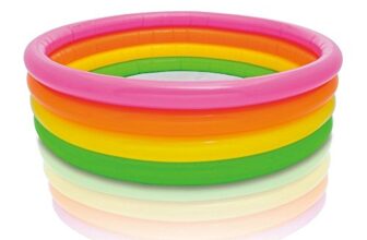 Intex Pa Toys 4 Rings Baby Pool (Multicolour, 66″ X 18″, 56441Np)