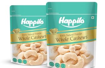 Happilo Natural Popular Cashews 400G (Pack Of 2) | Dry Fruits, Kaju, Healthy Snacks | Unsalted Cashew Nuts | Crunchy, Nutritious & Delicious Nuts | Rich In Protein, Magnesium & Phosphorus