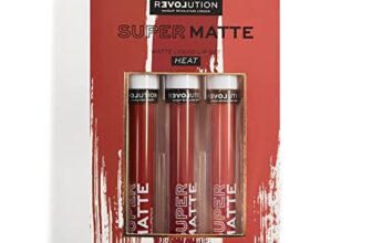 Makeup Revolution Lipstick Set Multi (Matte) Intensely Pigmented & Long-Lasting, Velvet Water Proof Lip Makeup, Vegan & Cruelty-Free (3)