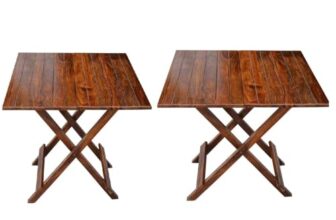 Well Known Teak Wood, Light Brown Wooden Folding Coffee Table That Makes A Great Center Table Space Saving For A Living Room (Brown 21 Inch) Pic 2