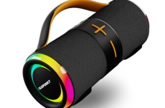 Blaupunkt Atomik Trek Boombox |100 Years German Legacy Audio I 25W True Watt Technology I Xlr Dual Passive Radiators I Jazzy Party Ring Neon Lights I Ipx5 Splash & Dust Proof Outdoor Bluetooth Speaker