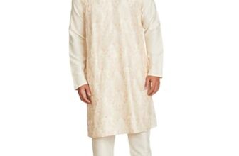 Amazon Brand – Symbol Men’S Rayon Blend 41″ Kurta & Churidar Set_Sy-A23-Mna-Fktc-106_Off-White_Medium