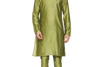 Amazon Brand – Symbol Men’S Kurta Sets (Sy-A22-Mna-Etk-02A_Mehndi.Green_Xl)