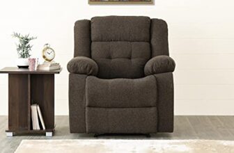 Home Centre Zurich Next Fabric 1-Seater Standard Sofa Recliner – Brown