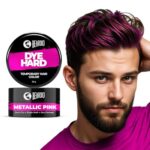 Beardo Dye Hard Temporary Hair Color – Metalic Pink, 25G | Temporary 1-Day 1-Wash | Diy Instant Hair Color Makeup For Men | No Bleach | No Ammonia | No Damage