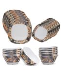 Bataniya Triple Coated 24-Piece Dinner Set, A Pinnacle Of Durability And Elegance In Melamine Crockery Brown