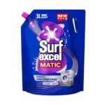 Surf Excel Matic Front Load Liquid Detergent 3 L Refill, Designed For Tough Stain Removal On Laundry In Washing Machines – Mega Pack