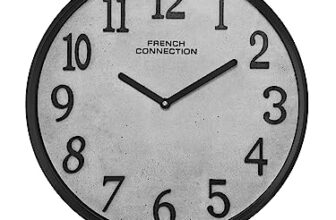 French Connection Luxury Wall Clock With Grey Luxury Dial – Size: 12 Inches – Fcwc12-B