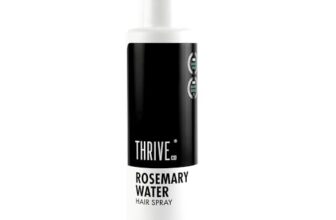 Thriveco Rosemary Water Hair Spray | With 100% Natural Rosemary Extract, Rice Water & Hyaluronic Acid | For Hair Growth & Hair Fall Control | Adds Shine & Conditions | Lightweight | For Men & Women, 200Ml