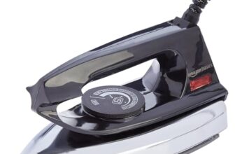 Amazon Basics 750 Watt Dry Iron With Non-Stick Soleplate|Black, 750 Watts, Ceramic