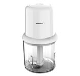 Havells Coral 200W Electric Vegetable Chopper For Kitchen | 750Ml Bowl | One-Touch Operation | Portable Food Chopper | Chop, Mince, Dice | Compact Design | 2-Year Warranty (White)