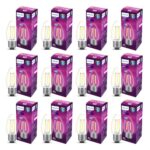 Philips 4-Watt Filament Candle Led Bulb | Clear Candle Bulb For Home & Decoration | Bulb Base: E27, Cool White | Pack Of 12
