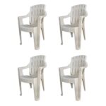 Cello Hercules Chair Set Of 4, White | Unbreakable, Durable & Strong |Blended Pp Material, Easy To Clean |Plastic Chair For Living Room, Home & Office | 3 Years Warranty – Manufacturing Defects