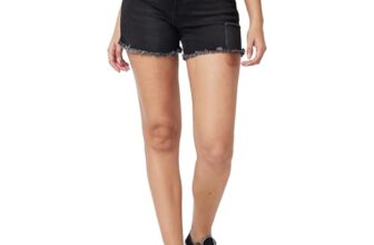 Spykar Mid Rise Black Shorts For Women (Size: 28)-Wsrd1Bd004