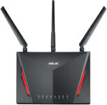 Asus Rt-Ac86U Gaming Router 2.4 Ghz, 5 Ghz 3000 Mbps Wifi Speed Dual Band Internal & External Antenna Access Point Mode(Black)