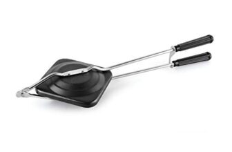 Cello Non-Stick Aluminium Sandwich Gas Toaster | Compatibility With Gas Stoves | Flame-Proof Design | Heat-Resistant Handle | Sandwich Maker | Sandwich Toaster | Black