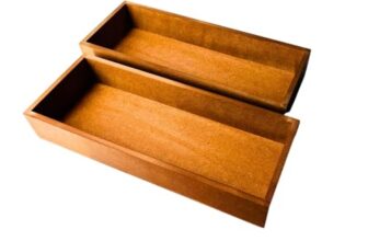 Makify Wooden Serving Tray Platter Multipurpose Tray | Tray For Breakfast, Tea Serving, Tray For Storage, Table Decor Kitchen Decor (Set Of 2, Natural)