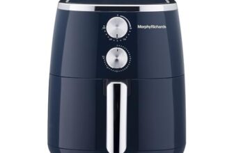 Morphy Richards 5 Litre Classic Crisp Pro Air Fryer|Easy Knob Control|Adjustable Time & Temperature Control|Voltage Fluctuation Protection|Non-Stick Coated Basket|2 Year Product Warranty|Blue|1500W