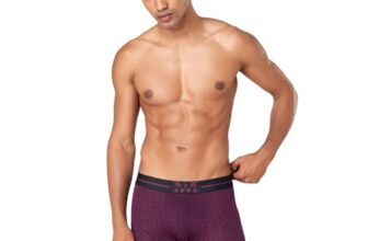 Macroman M-Series Mw Signature Collection By Rohit Bal Premium Modal, Spandex Mens Trunks Potent Purple Small Mms8522