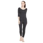 Neva Esancia Women Warm Thermal Wear Set For Winter Top & Bottom Wear Anthra S