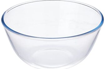 Amazon Brand – Solimo Borosilicate Glass Mix Bowl (3600 Ml) | Transparent