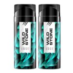 Wild Stone Edge Deodorant Spray For Men, Long Lasting Refreshing Everyday Wear Fragrance, Pack Of 2 (200Ml Each)