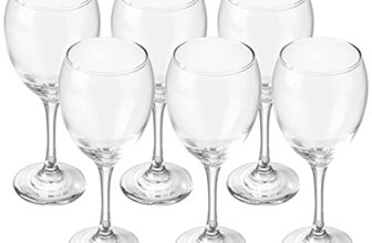 Amazon Brand – Solimo Wine Glass Set, 325Ml, Set Of 6, Transparent