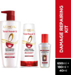 L’Oréal Paris Total Repair 5 Shampoo 650Ml + Conditioner 175Ml + Serum 40Ml(3 Items In The Set)