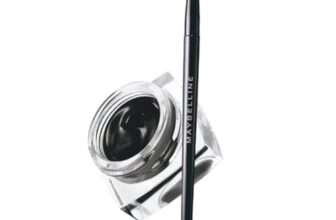 Maybelline New York Glossy Eyeliner, Intense Colour, Long-Lasting, 36Hr Wear, Lasting Drama Gel Eyeliner, Black